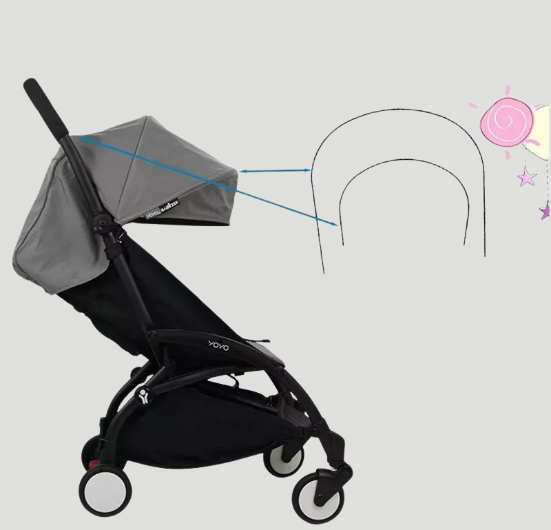 Replacement Iron Canopy Rods Wires for BabyZen YoYo